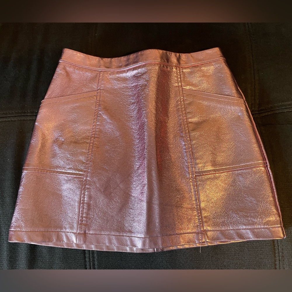 Art Class Metallic Pleather Skirt